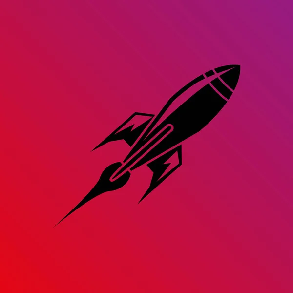 Simple Icono Del Vector Cohete — Vector de stock