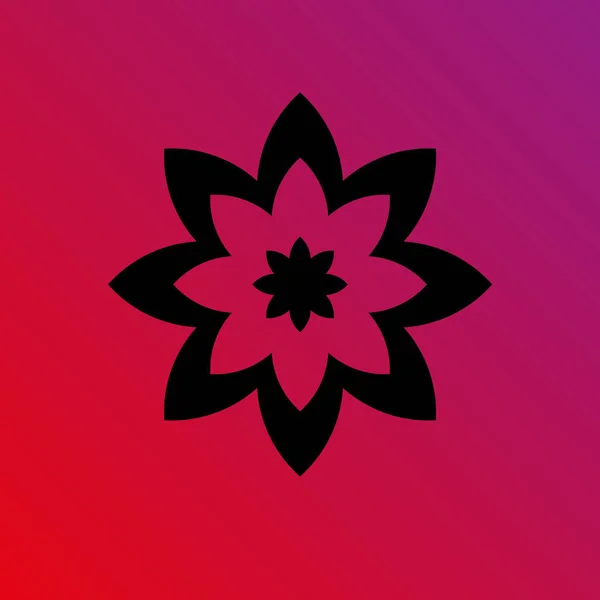 Icône Vectorielle Fleur Simple — Image vectorielle