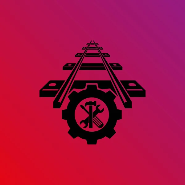 Reparación Del Icono Del Vector Ferroviario — Vector de stock