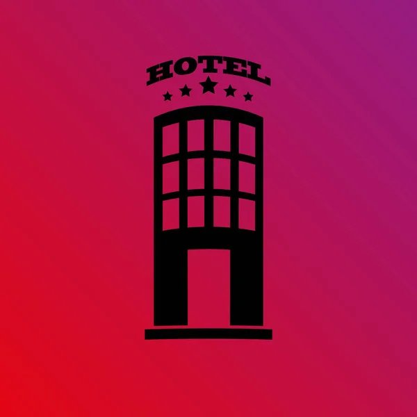 Eenvoudig Hotel Vector Pictogram — Stockvector