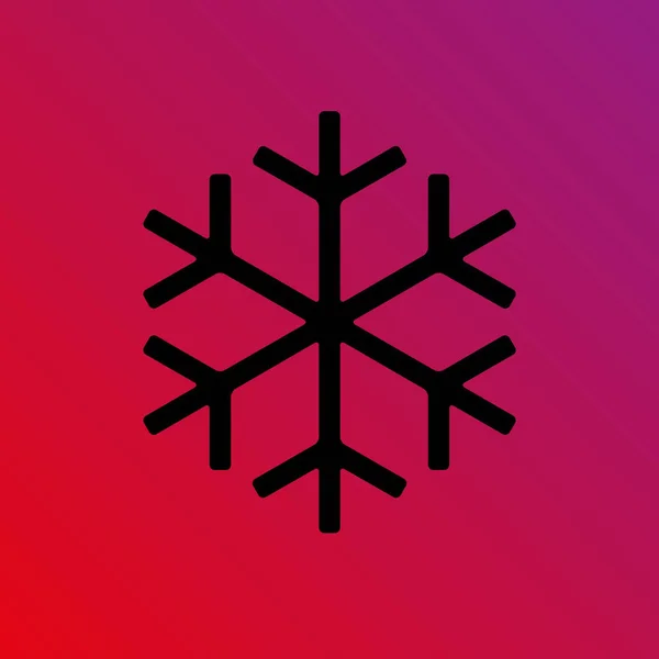 Einfacher Schneeflockensymbol Vektor — Stockvektor