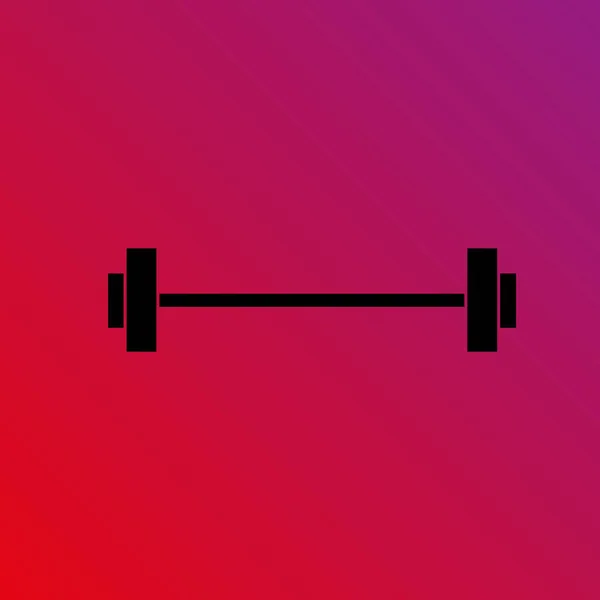 Simple Barbell Vector Icon — Stock Vector