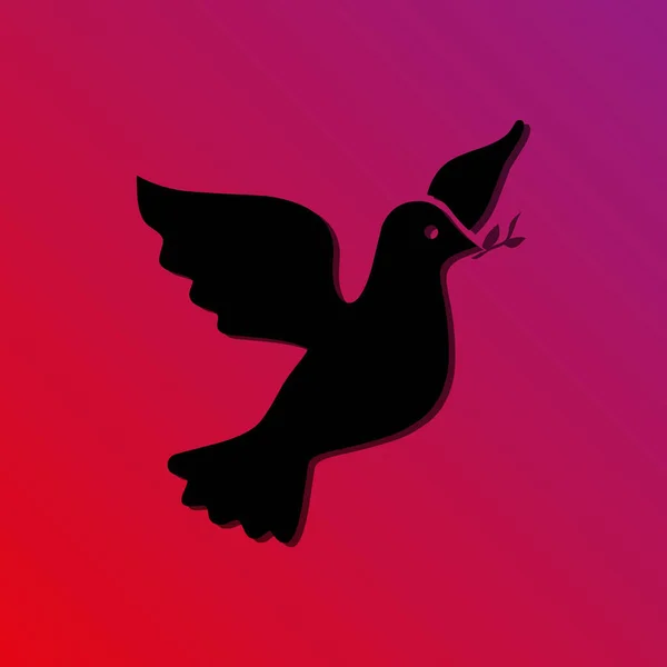 Güvercin Simgesi Kuş Vektör Çizim — Stok Vektör