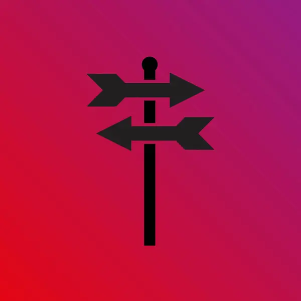Simple Vecteur Icône Signpost — Image vectorielle