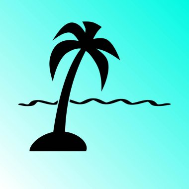 egzotik ada web simgesi. vektör çizim