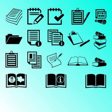 basit belge simgeler vektör 