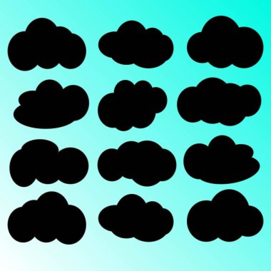 basit bulut simge vektör 