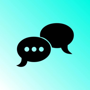 basit görüşme vektör simgesi