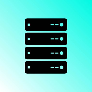 Bilgisayar sunucu simgesini, vektör çizim