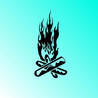 basit şenlik ateşi vektör simgesi