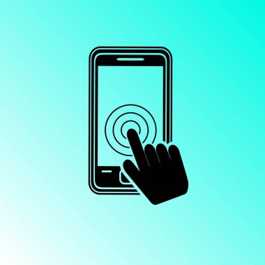 Vektör dokunmatik ekran smartphone simgesini
