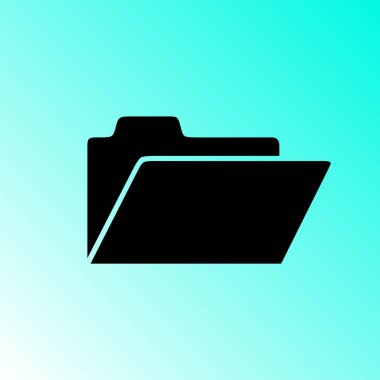 basit klasör simge vektör 