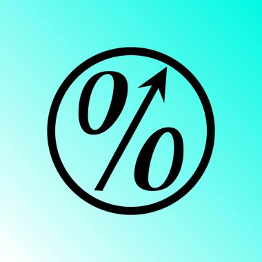 yüzde işareti vektör çizim