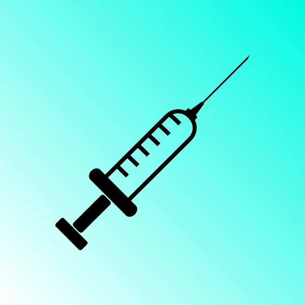 Simple Hypodermic Syringe Vector Icon — Stock Vector