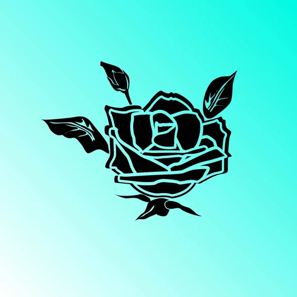 Jednoduchý Růže Vektorové Ikony — Stockový vektor