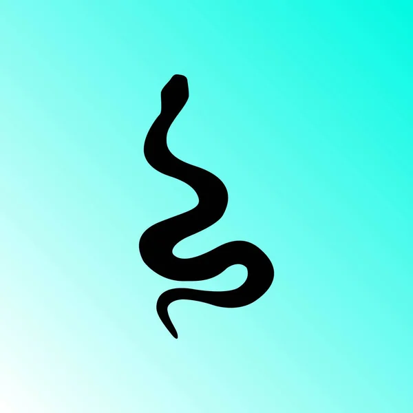 Semplice Icona Vettoriale Serpente — Vettoriale Stock