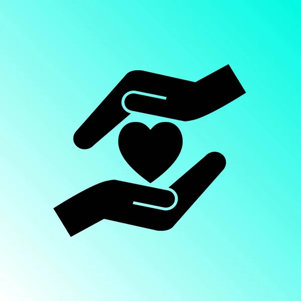Heart Hands Vector Icon — Stock Vector