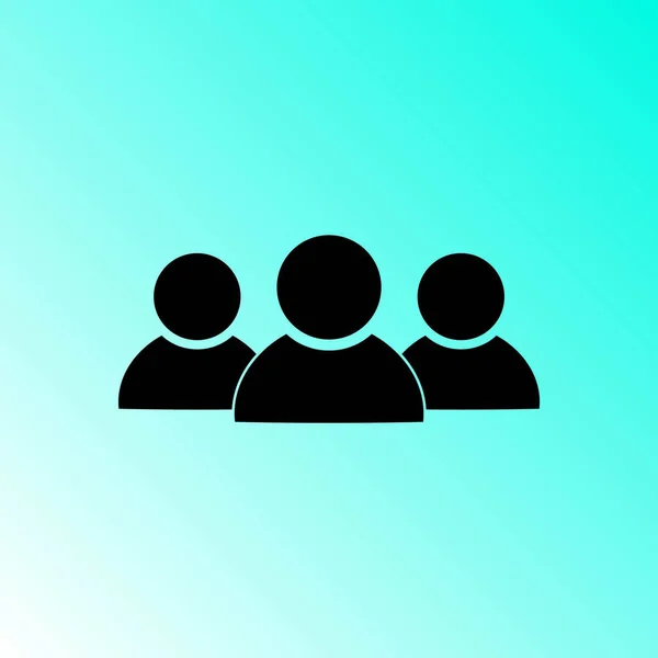 Businesspeople Icon Teamwork Vector Illustration — Stock Vector