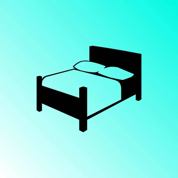 Simple Bed Vector Icon — Stock Vector