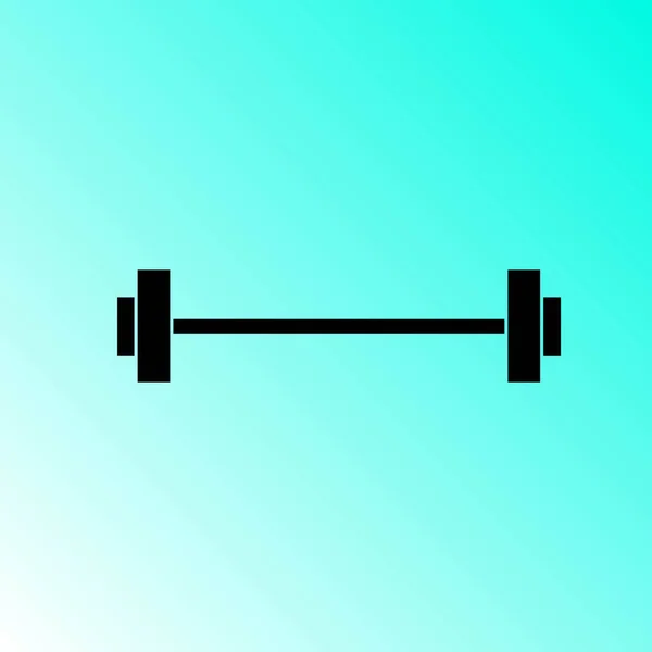Simple Barbell Vector Icon — Stock Vector
