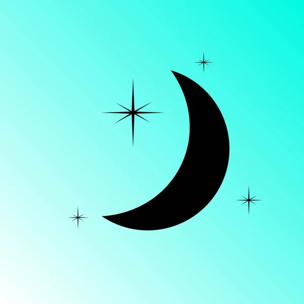 Moon Stars Vector Icon — Stock Vector