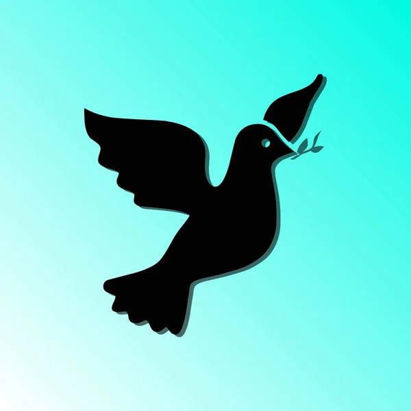 Иконка Голубя Векторная Иллюстрация Птиц — стоковый вектор