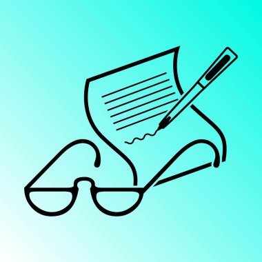 Vektör gözlük simgesi simgesi