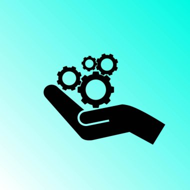 el ve mekanizma vektör simgesi