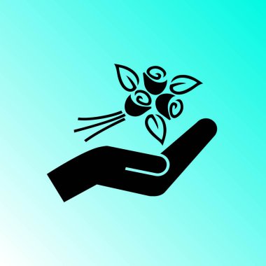 basit gül vektör simgesi