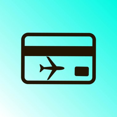 basit bilet vektör simgesi