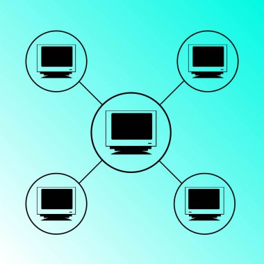 Basit Ağ simge vektör