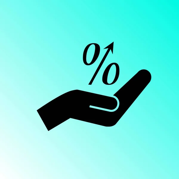 Símbolo Percentual Ilustração Vetor Mão — Vetor de Stock