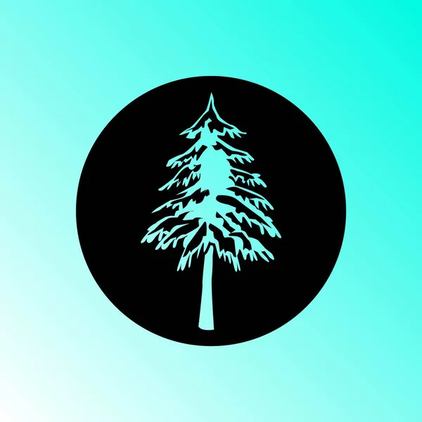 Tree Icon Spruce Vector Illustration — Stock Vector