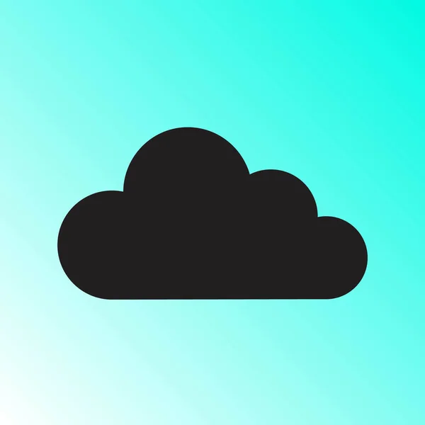 Eenvoudige Cloud Vector Pictogram — Stockvector