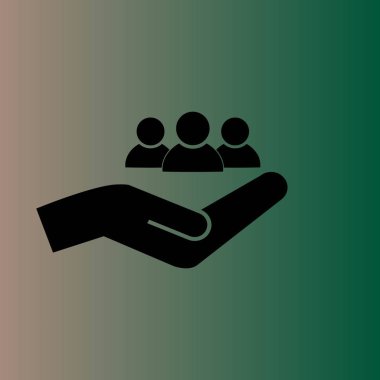 İş adamları simgesi. ekip çalışması vektör çizim