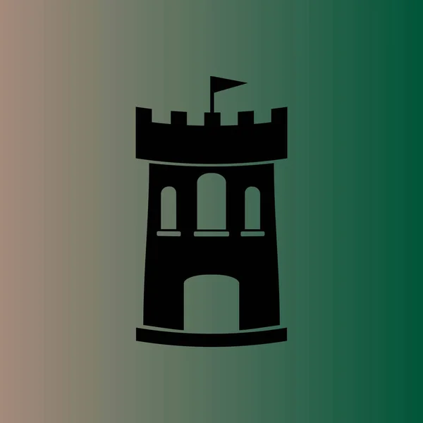 Simple Castle Vector Icon — Stock Vector