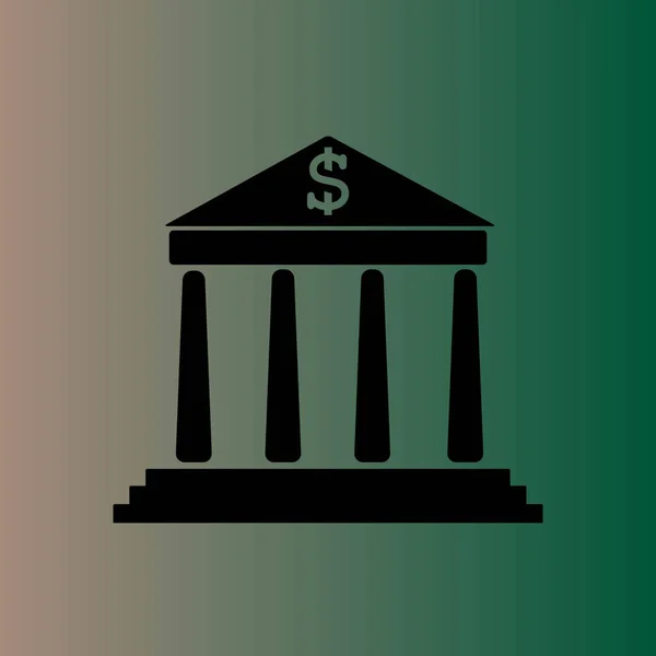 Vektor Bank Gebäude Symbol — Stockvektor