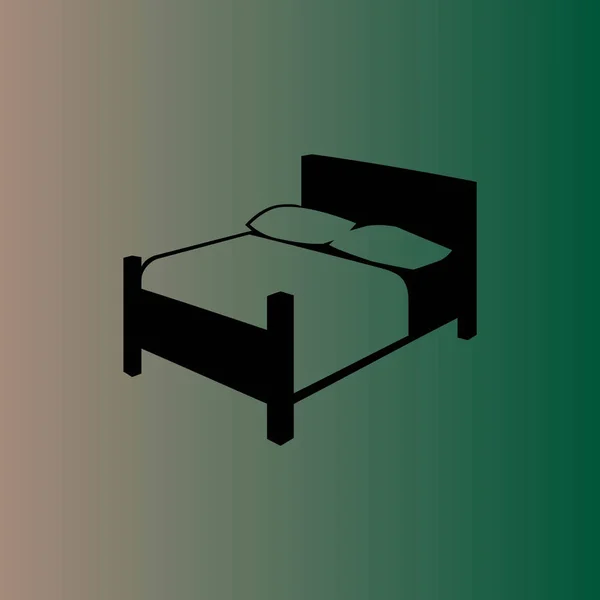 Simple Icono Vector Cama — Vector de stock