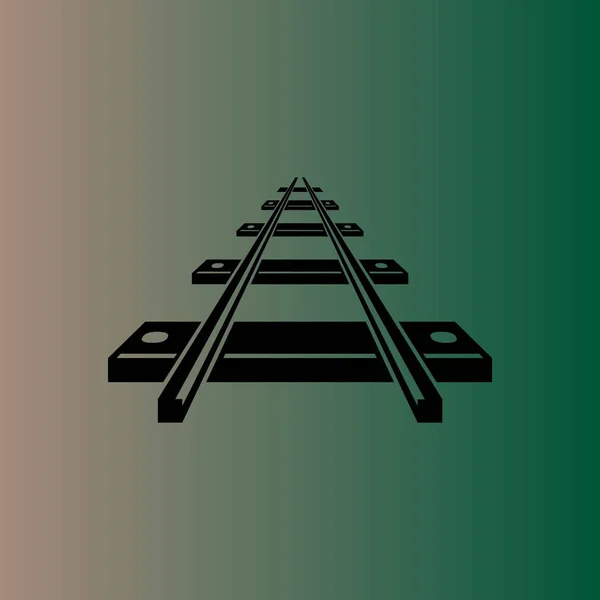 Simple Railroad Vector Icon — Stock Vector