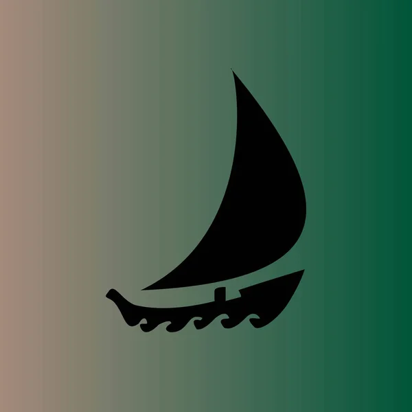簡単なボートのベクトルのアイコン — ストックベクタ