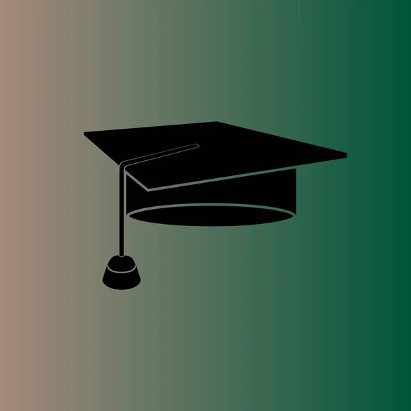 Estudiante Sombrero Vector Icono — Vector de stock