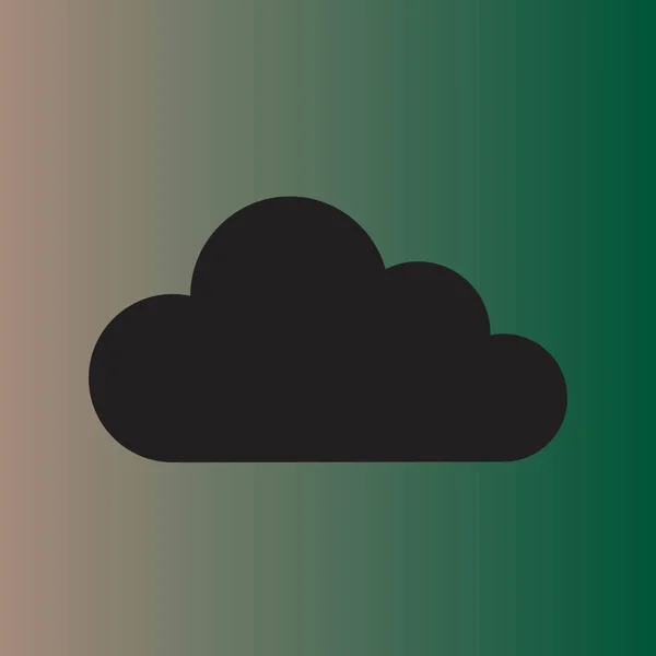 Eenvoudige Cloud Vector Pictogram — Stockvector