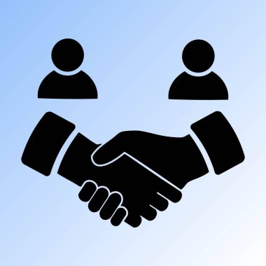 basit el sıkışma vektör simgesi