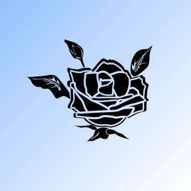 basit gül vektör simgesi