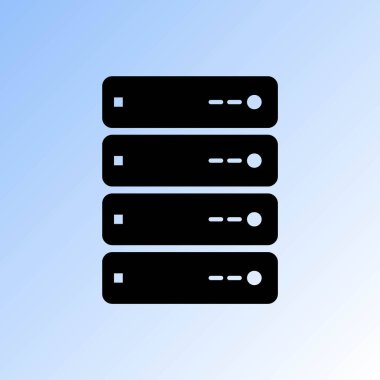 Bilgisayar sunucu simgesini, vektör çizim