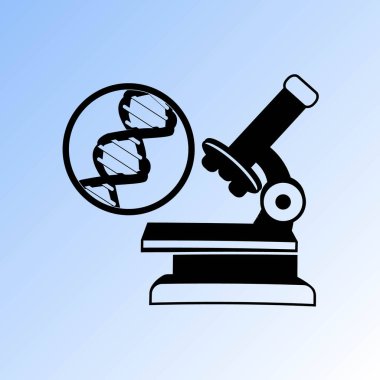 basit mikroskop vektör simgesi