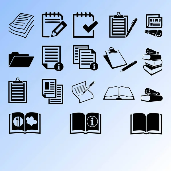 Ilustración Iconos Documento Simple — Vector de stock