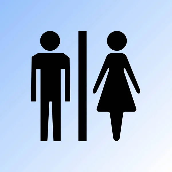 分離した男性と女性のサイン — ストックベクタ