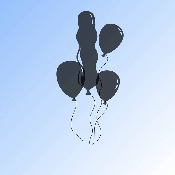 Einfache Ballons Vektor Symbol — Stockvektor