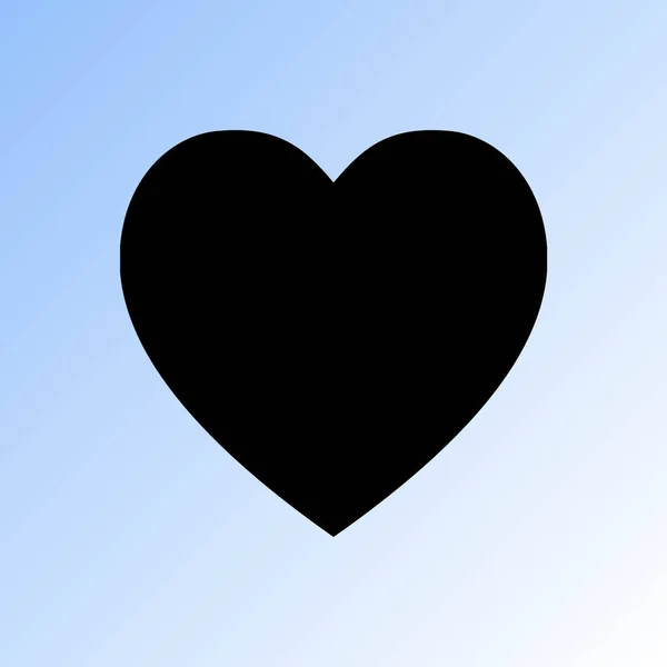 Corazón Icono Amor Signo — Vector de stock